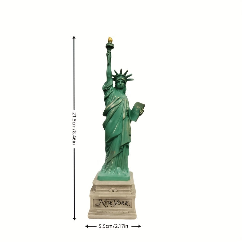 Tnessential Art Deco Resin Statue of Liberty Model Versatile Home and 3D Decor