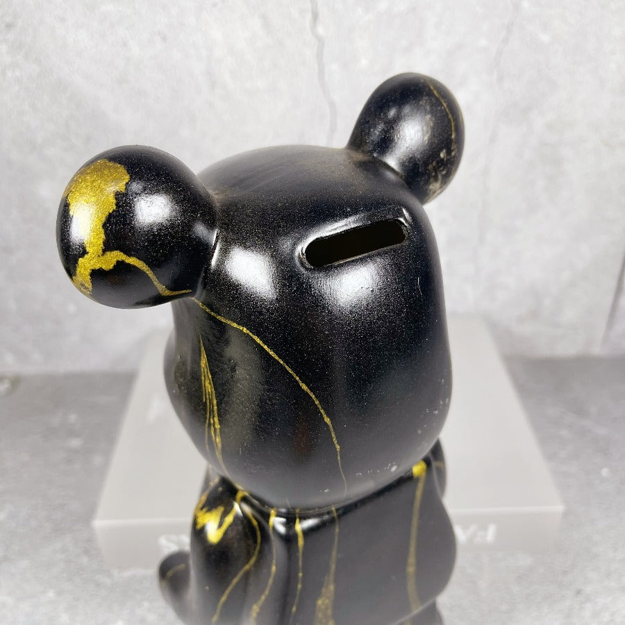 Tnessential 94cm Aesthetic Cute Bear Figure Marbling Resin Bear 3D Decor