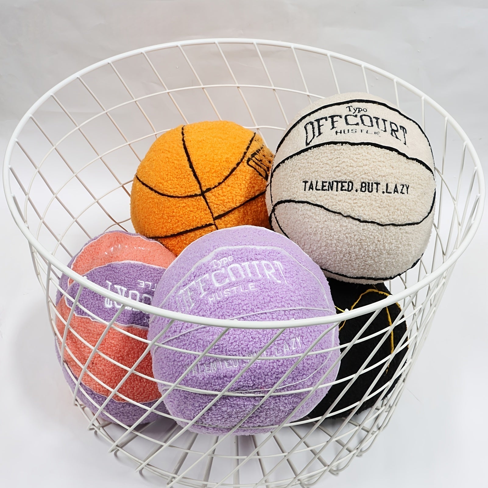Tnessential Offcourt Basketball Toys Soft Basketball Stuffed 3D Decor