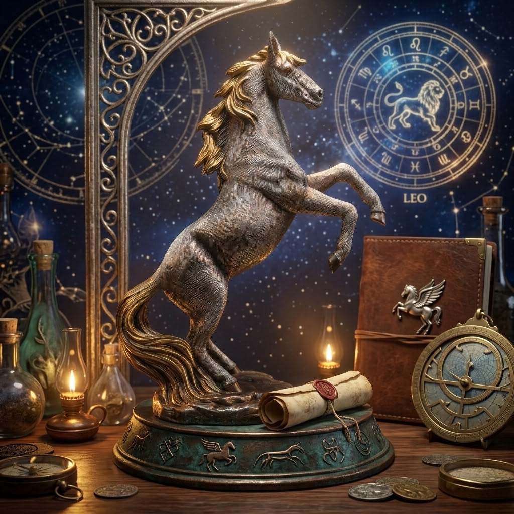 Tnessential Elegant Soaring Stallion Statue 3D Decor