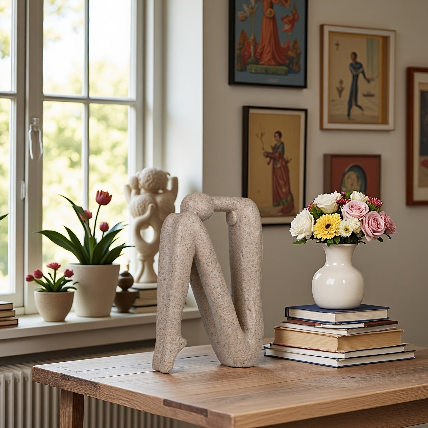 Tnessential Sandstone Letter N Figurine 3D Decor