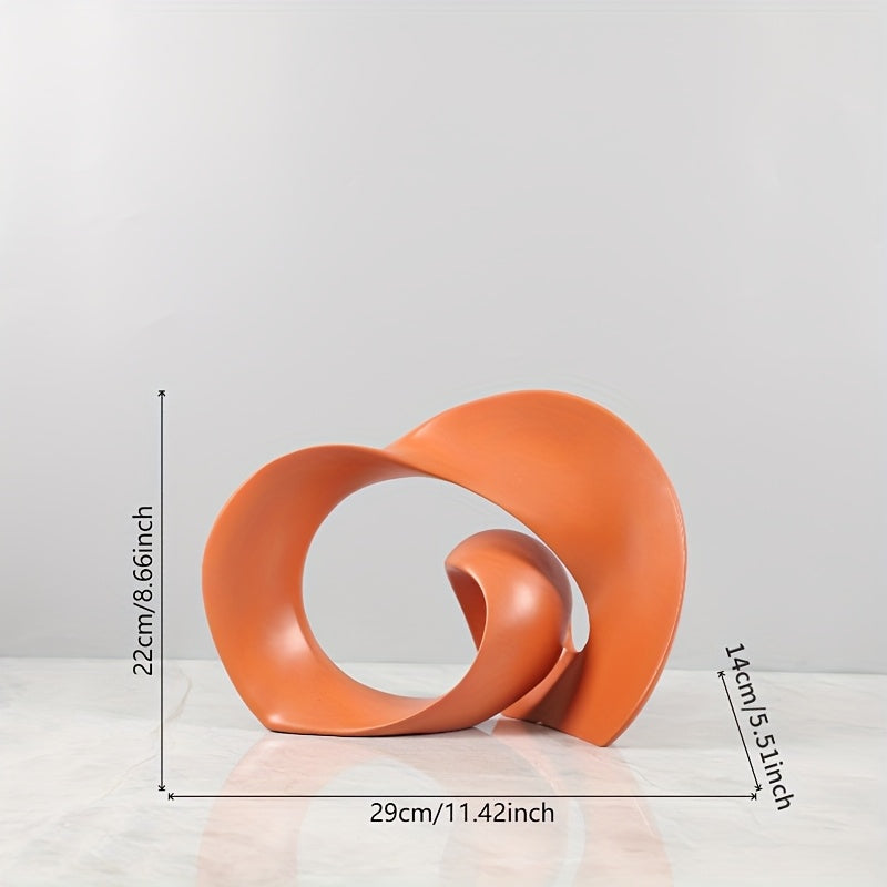 Tnessential Creative Wavy Resin Statue 3D Decor