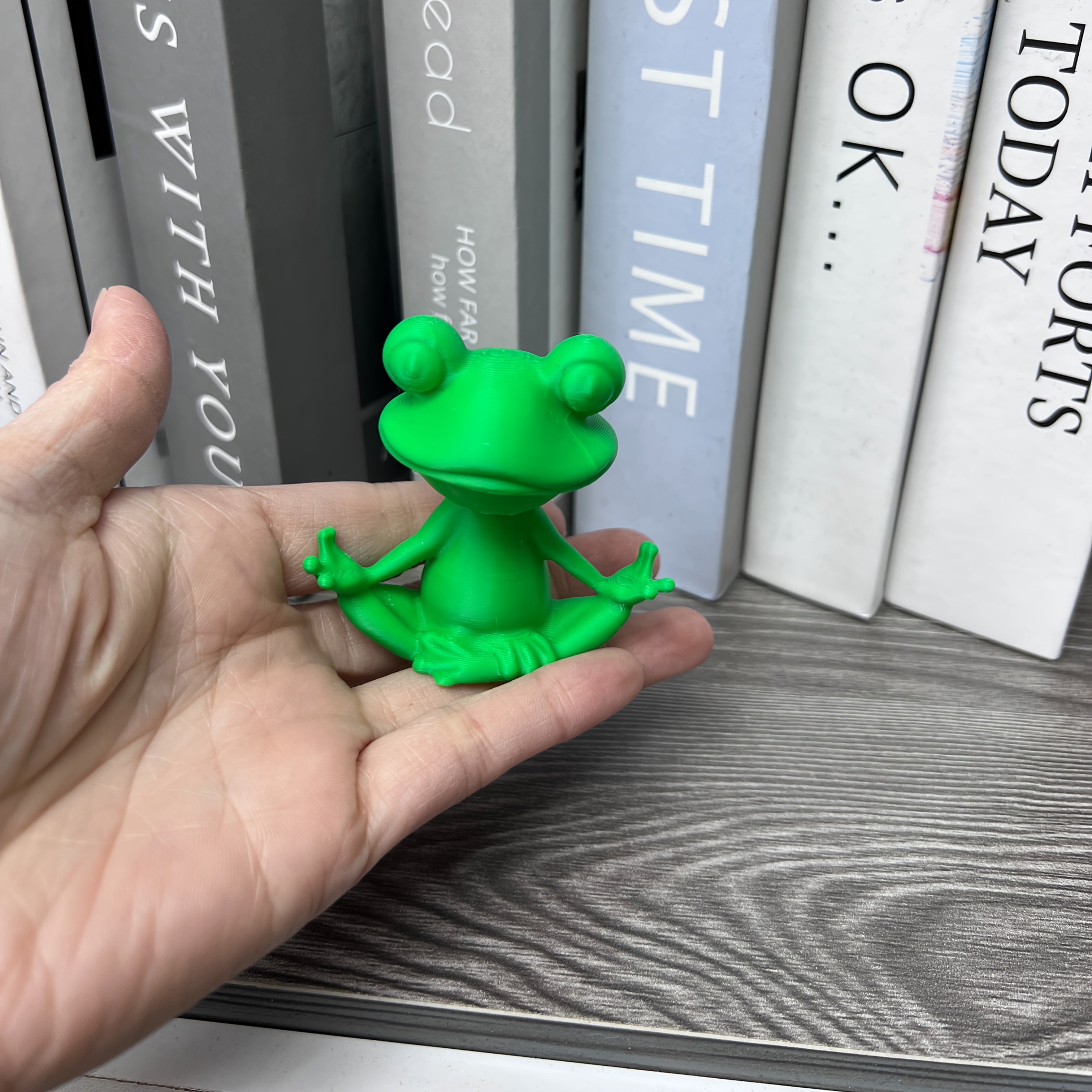 Tnessential Zen Frog Meditation Statue 3D Decor