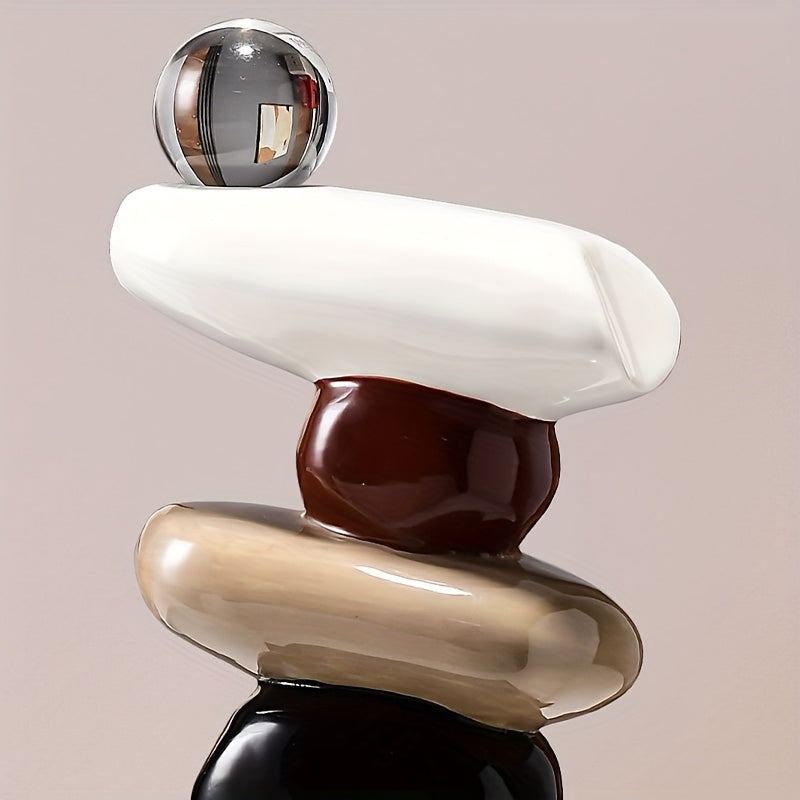 Tnessential Abstract Stone-shaped Statue Ornaments 3D Decor