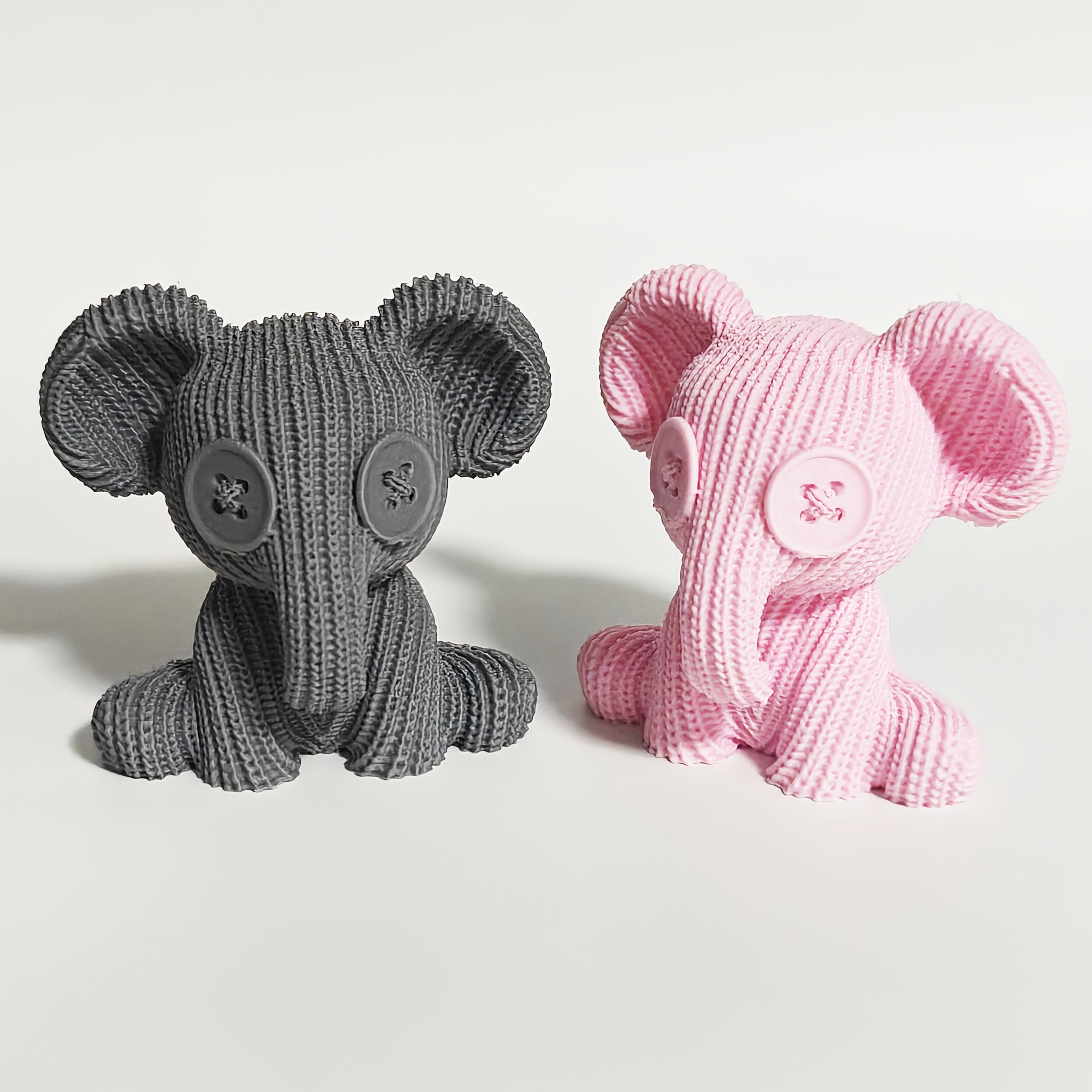 Tnessential Collectible Figurines Modern Mini Elephant Figurine with 3D Decor