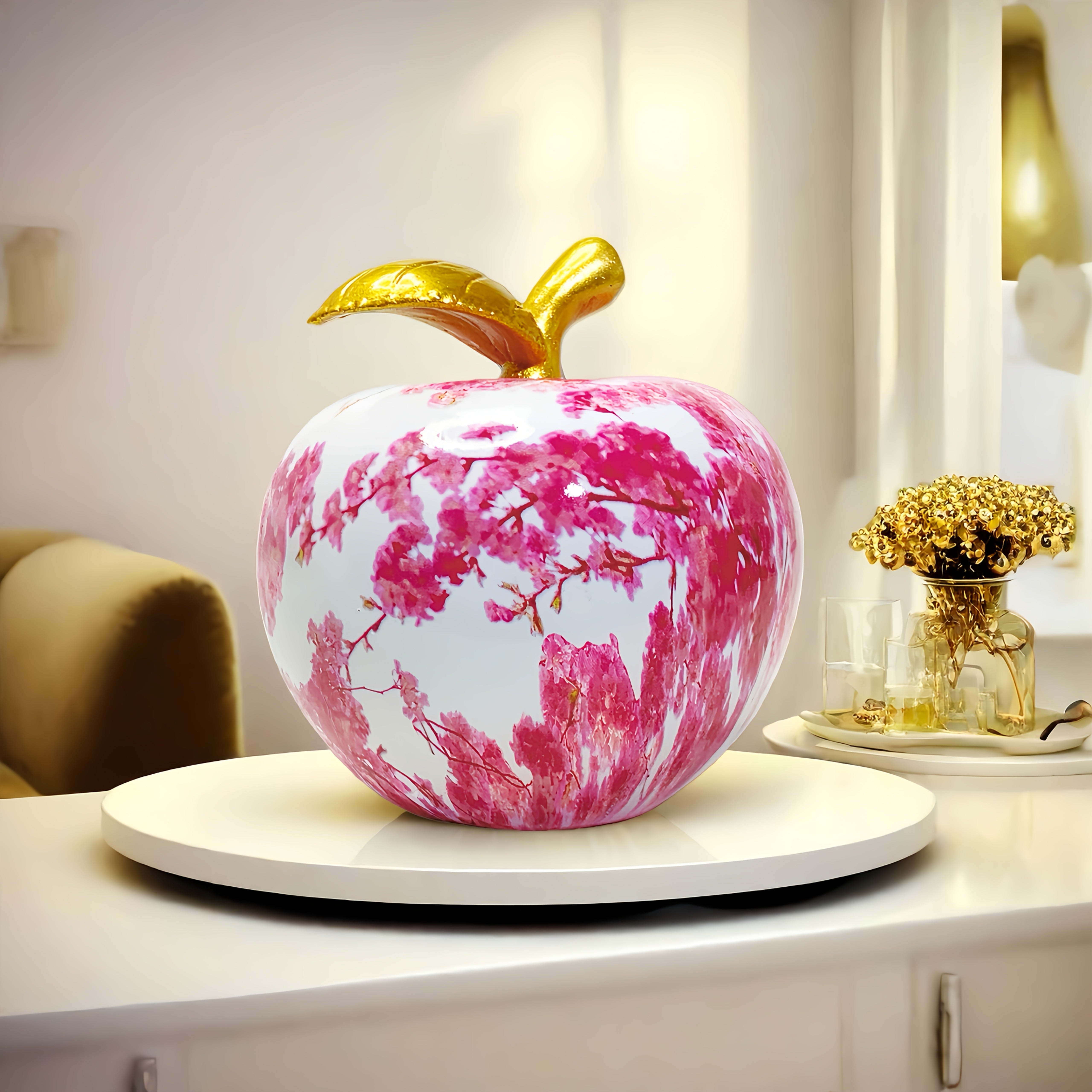 Tnessential Pink Cherry Blossom Apple Ornament 3D Decor