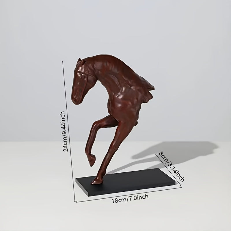 Tnessential Retro and Exquisite Resin Bust Horse Sculpture Artwork 3D Decor