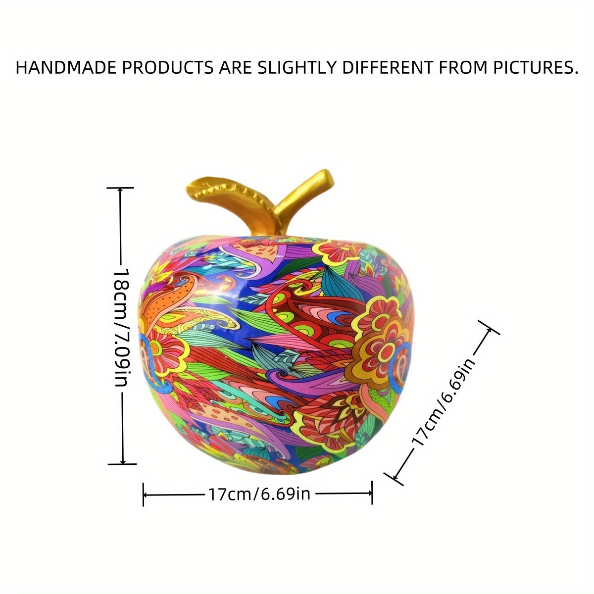 Tnessential Vibrant Apple Figurine 3D Decor