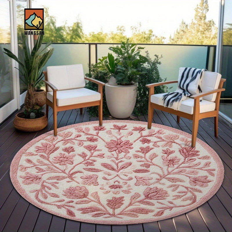 PINK ROUND 3 RUG view 6