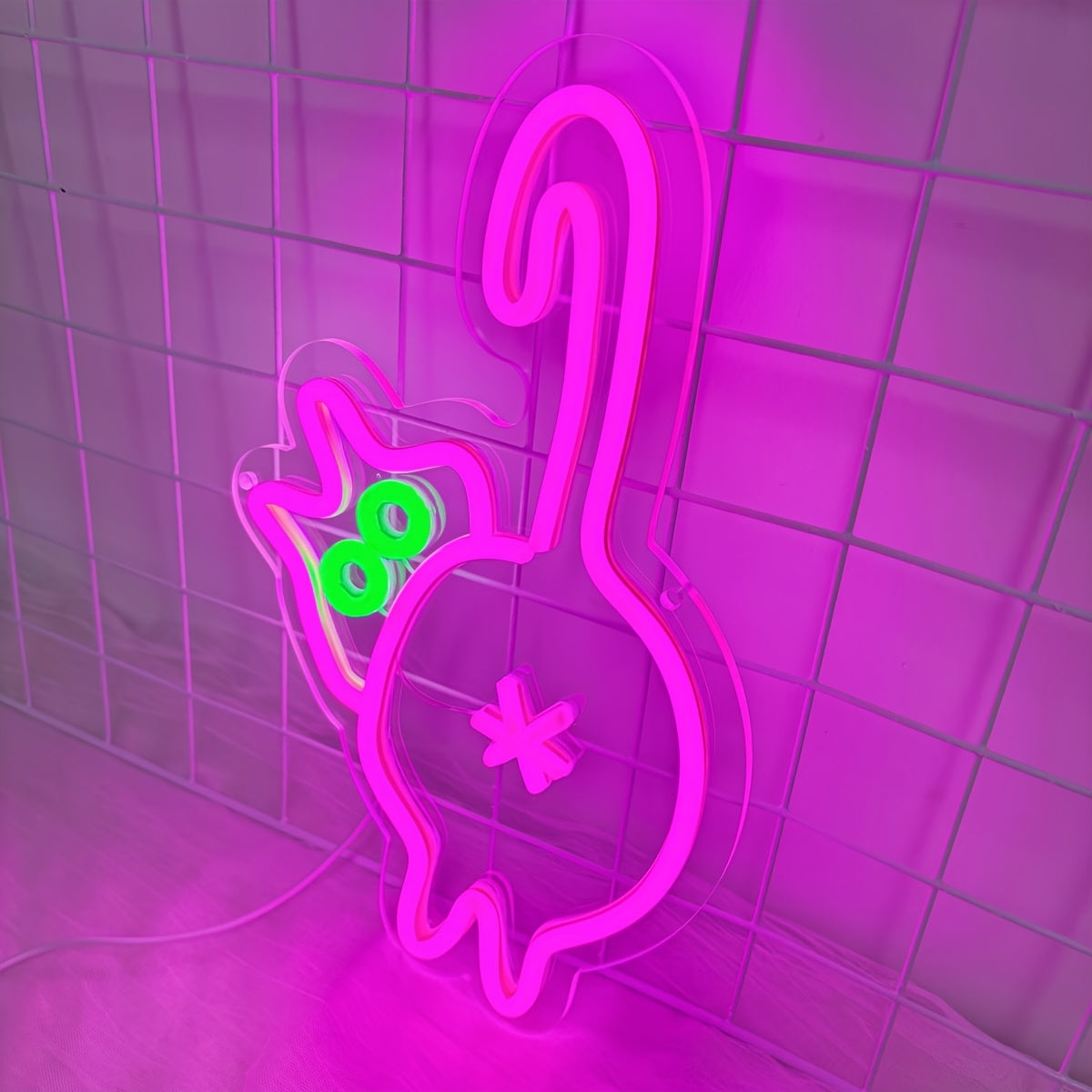 Tnessential Cat Butt Neon Sign Light for Wall Decor USB Powered Gaming 3D Decor