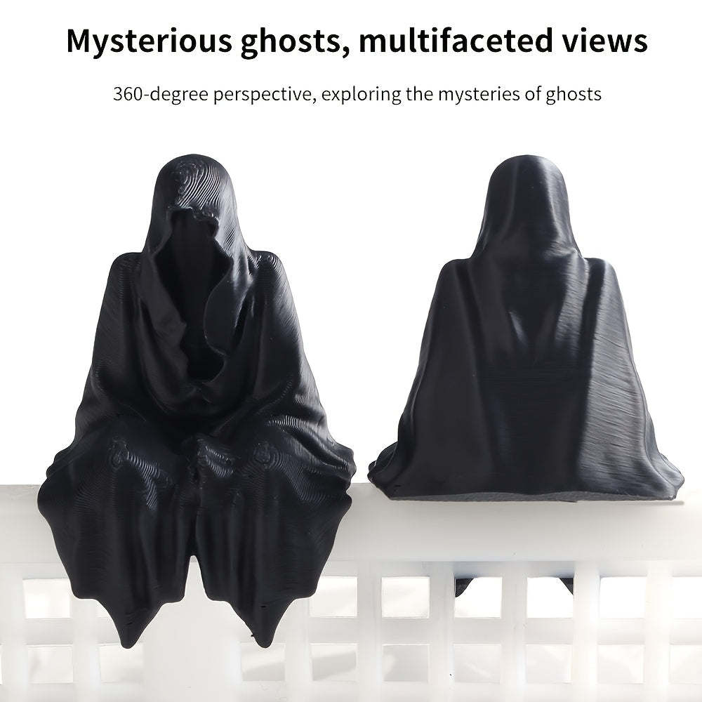 Tnessential D Printed Model of Black Hat Mysterious Person 3D Decor