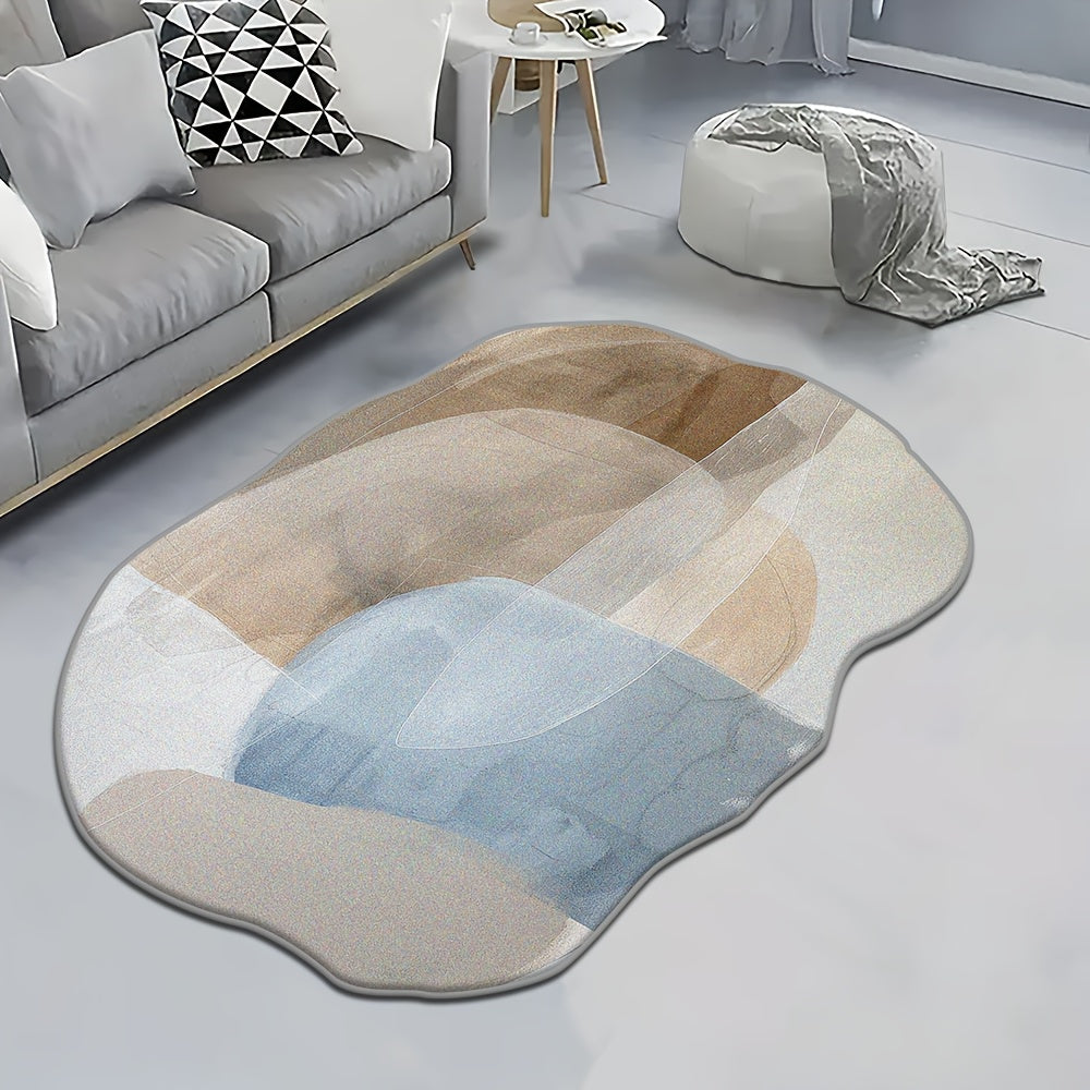 RED IRREGULAR RUG view 4