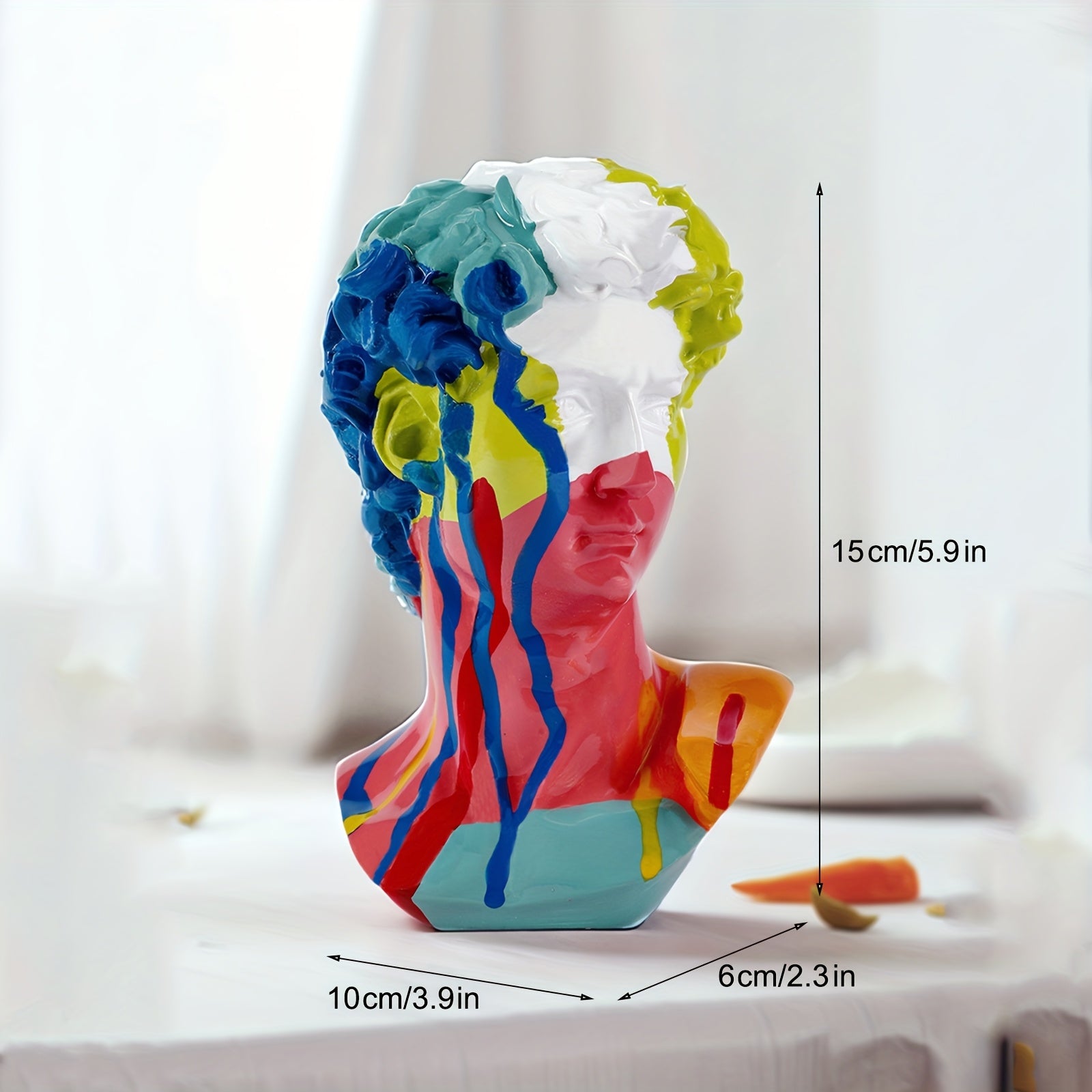 Tnessential David Head Resin Statue for 3D Decor