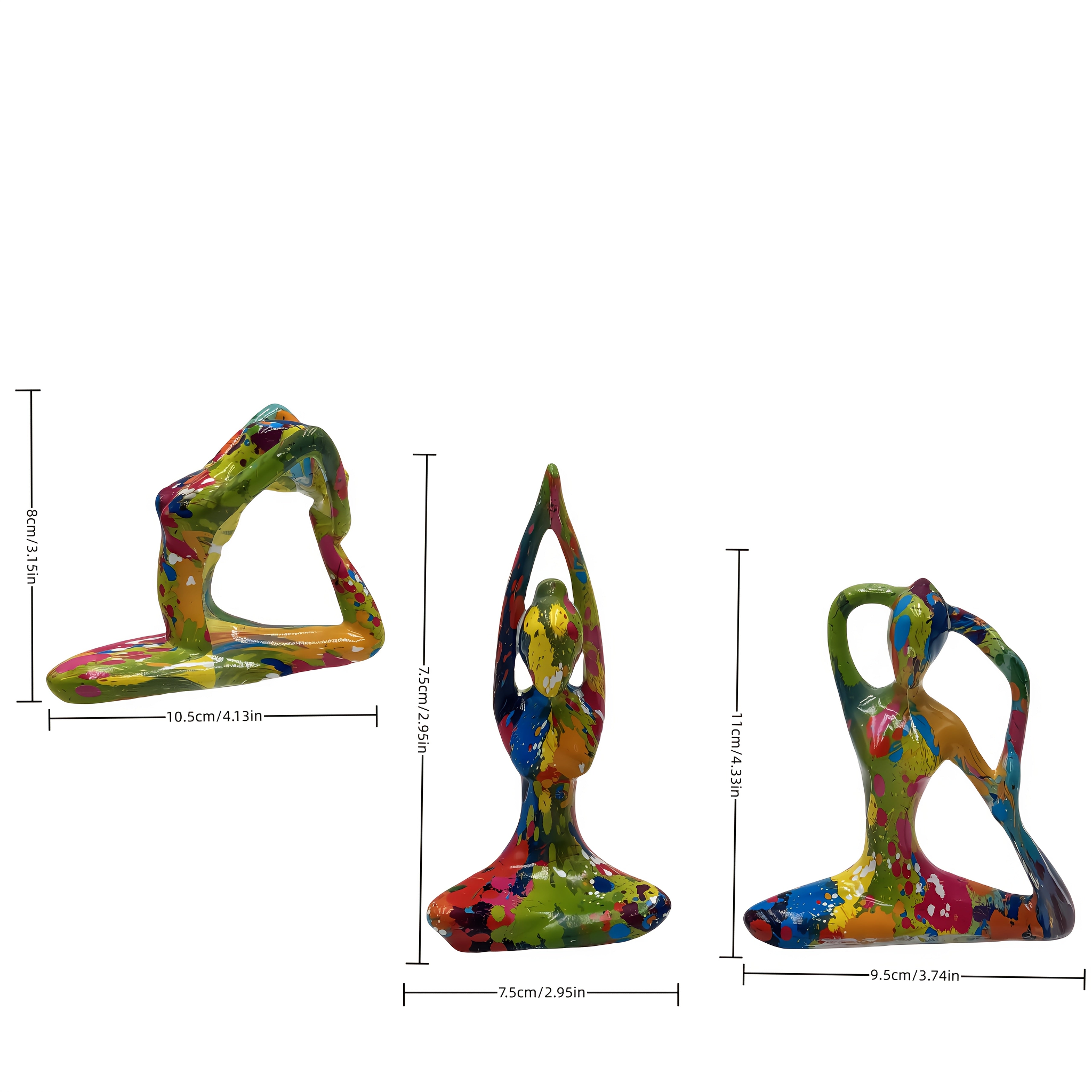 Tnessential Creative Water Transfer Printing Abstract Colorful Yoga 3D Decor