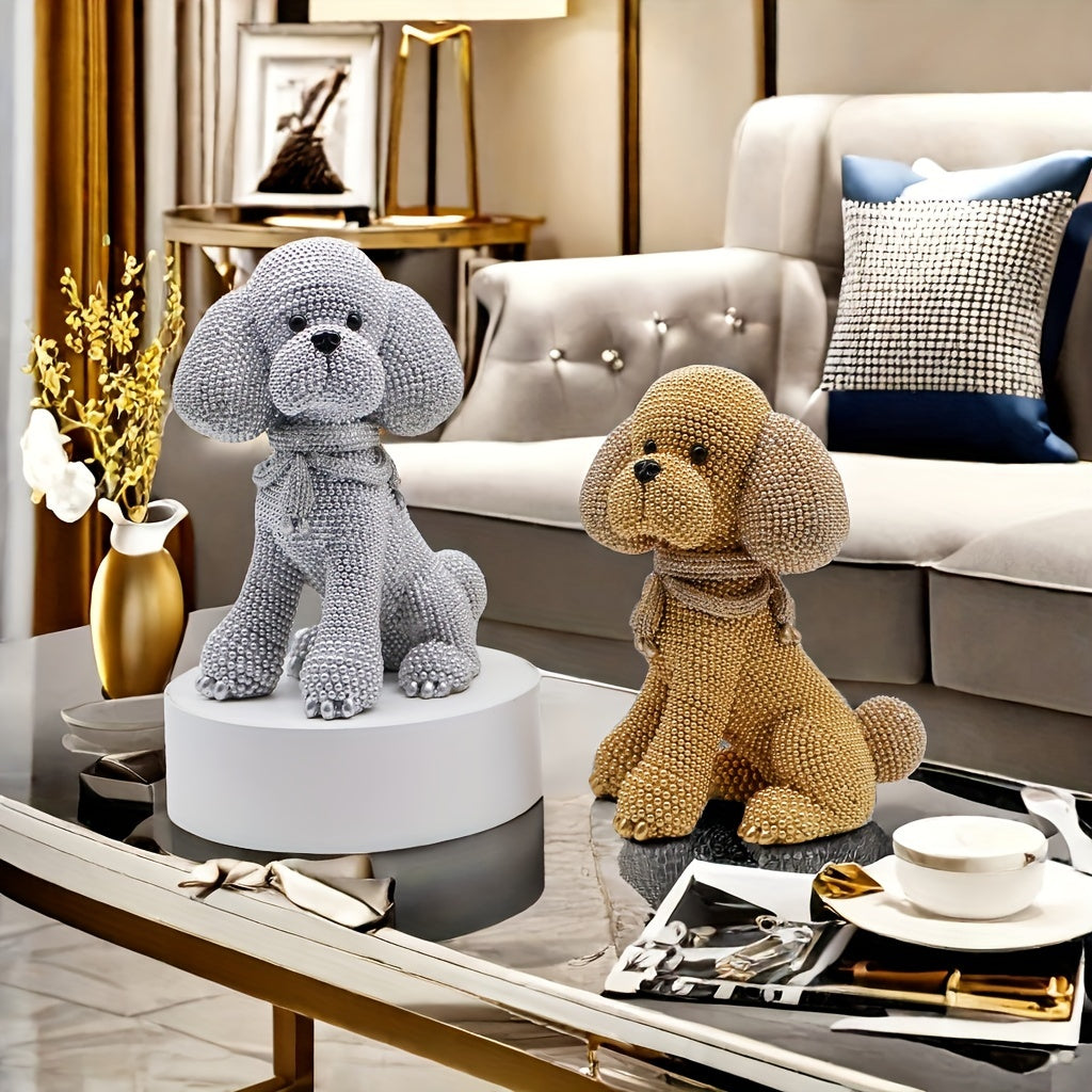 Tnessential Charming Teddy Dog Figurine 3D Decor