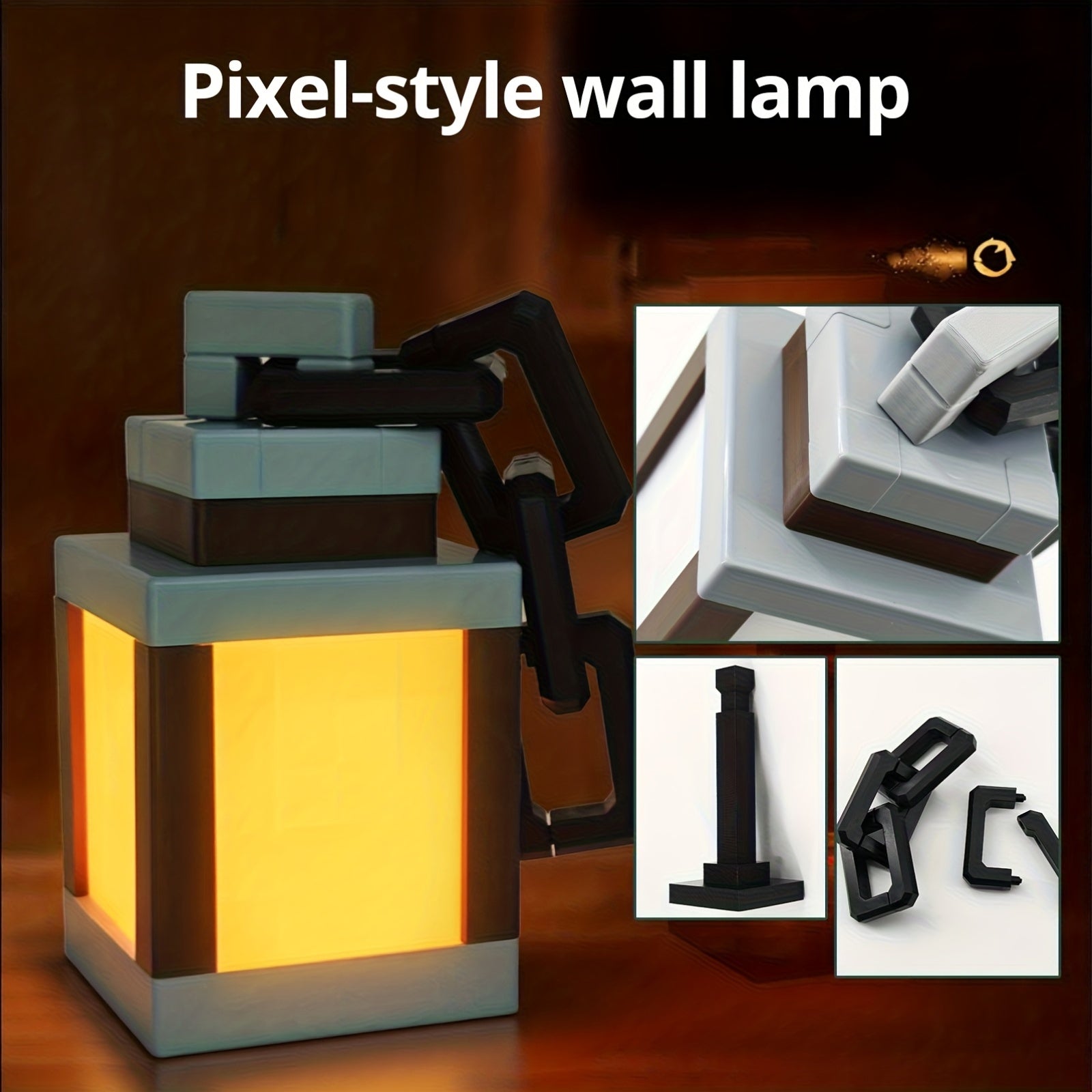 Tnessential Pixelated Lantern Night Light 3D Decor