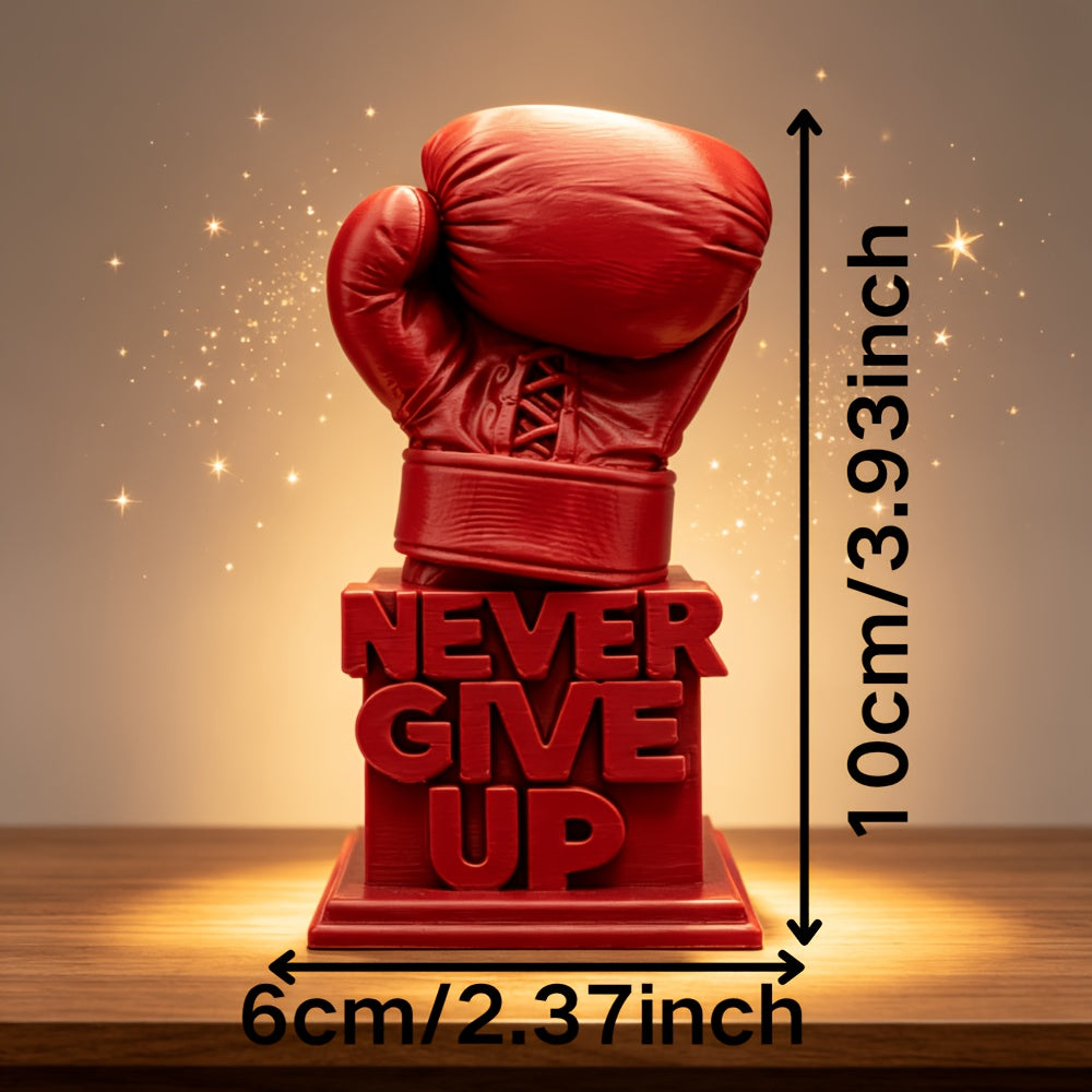 Tnessential Motivational 'never Give Up' Boxing Glove Sculpture 3D Decor