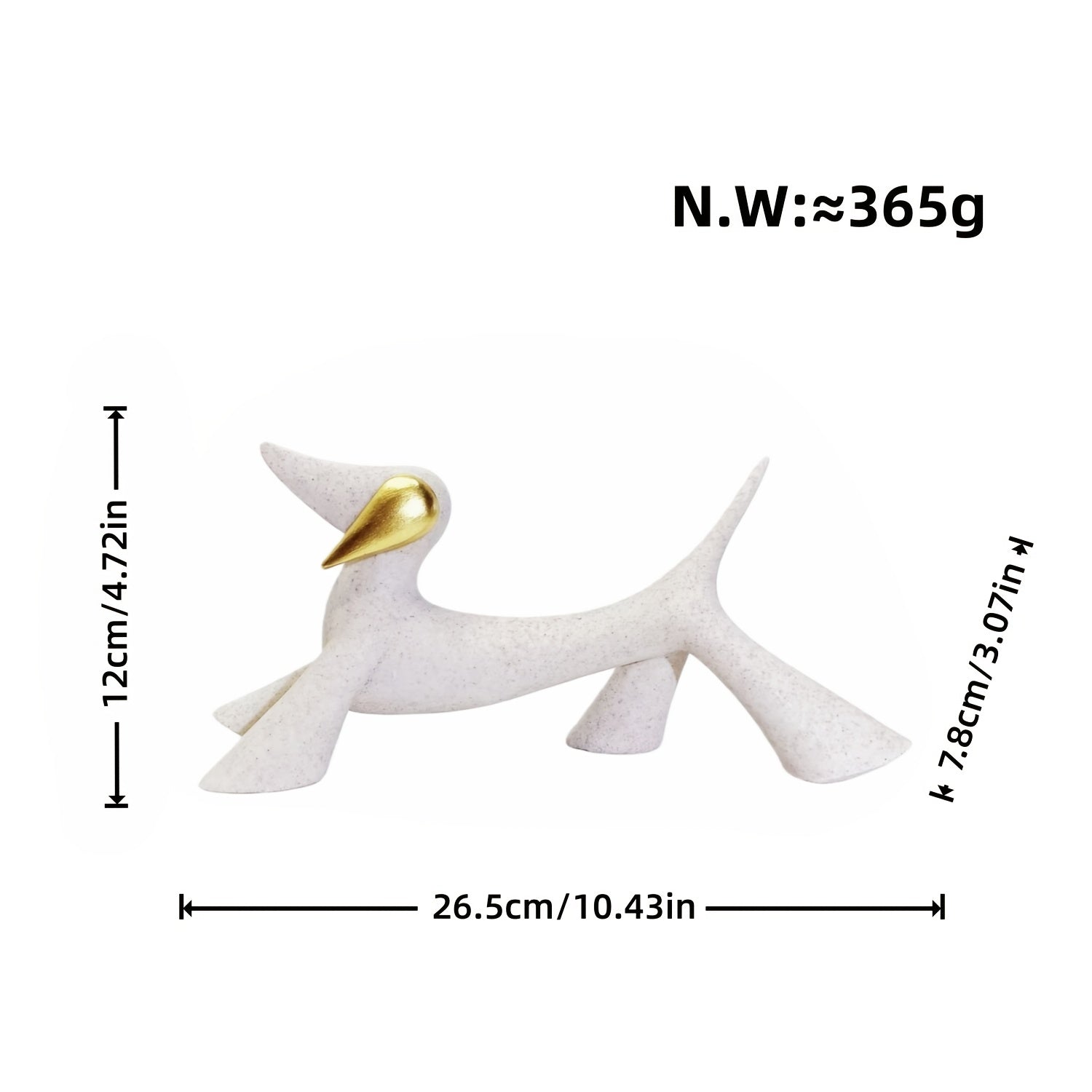 Tnessential Abstract and Elegant Dachshund Statue 3D Decor