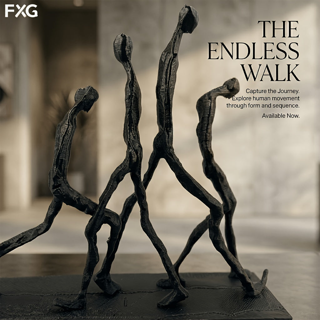 Tnessential J BIRD Abstract Walking Figure Statue 3D Decor