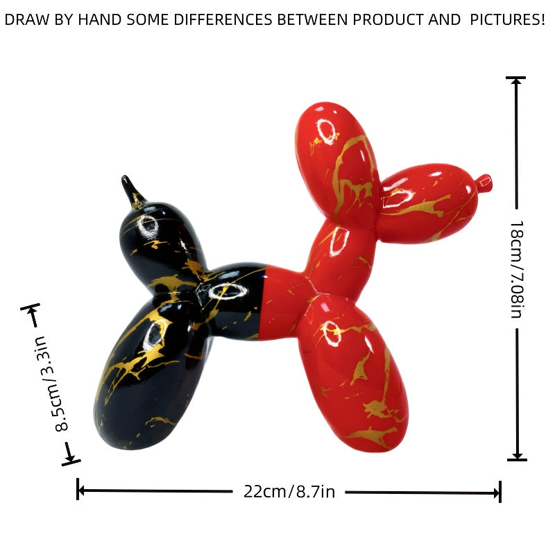Tnessential Collectible Figurines 1pc Adorable Balloon Dog Statue for 3D Decor