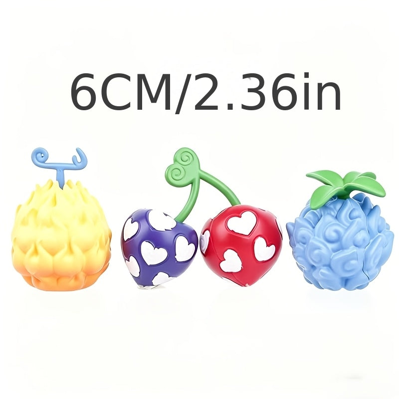 Tnessential Set of Anime Fruit Ornaments Toys 3D Decor
