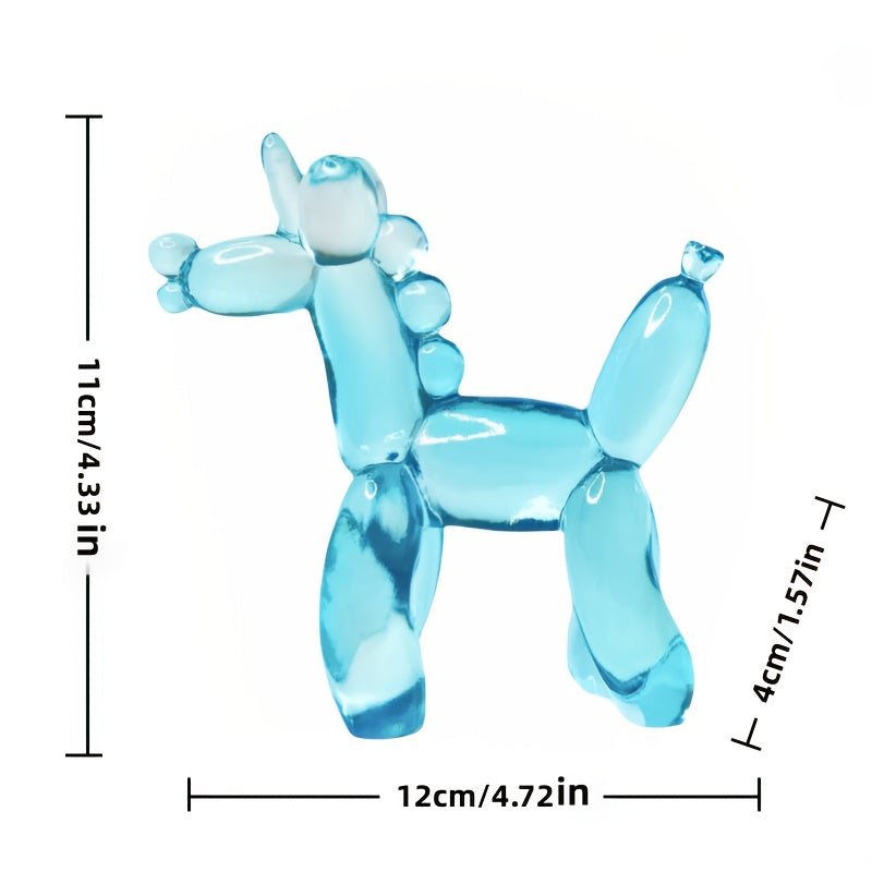 Tnessential Charming and Adorable Transparent Balloon Unicorn Resin 3D Decor