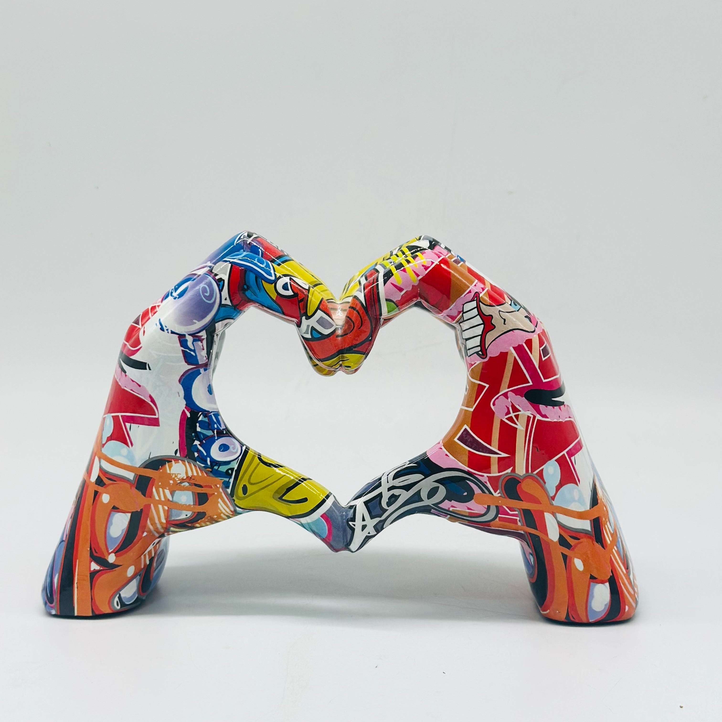 Tnessential Water Transfer Heart Gesture Ornament 3D Decor