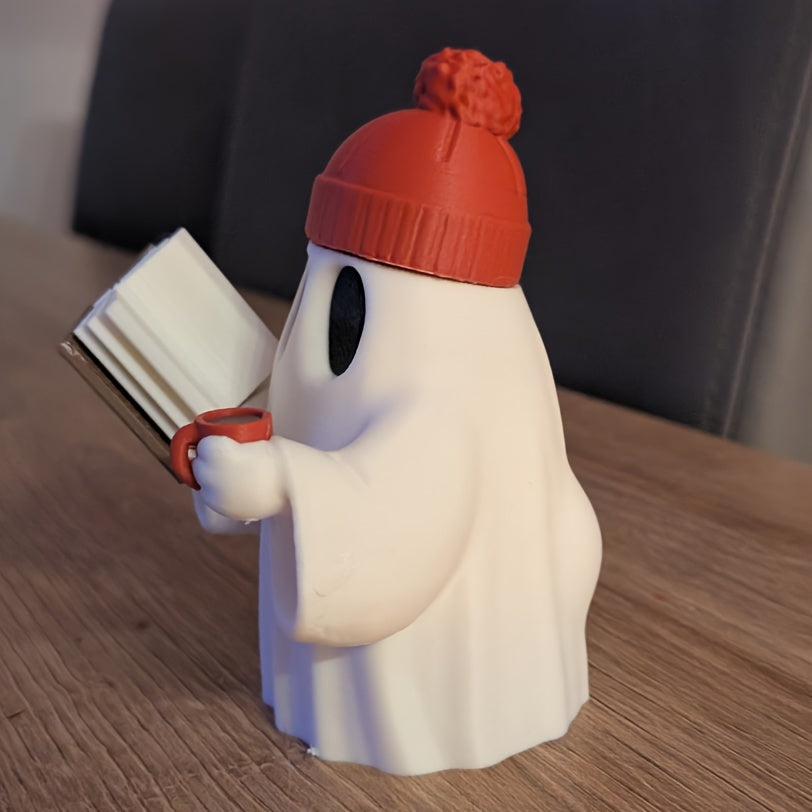 Tnessential Cute Ghost Reader Figurine Collectible Figurines Ornaments 3D Decor