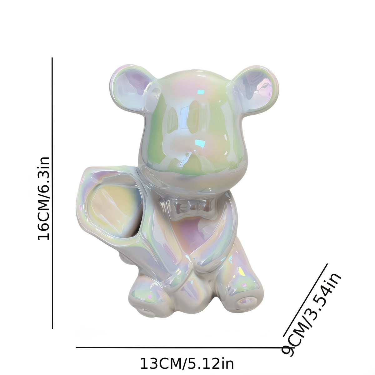 Tnessential Exquisite Bear with Bouquet Valentine's Day 3D Decor