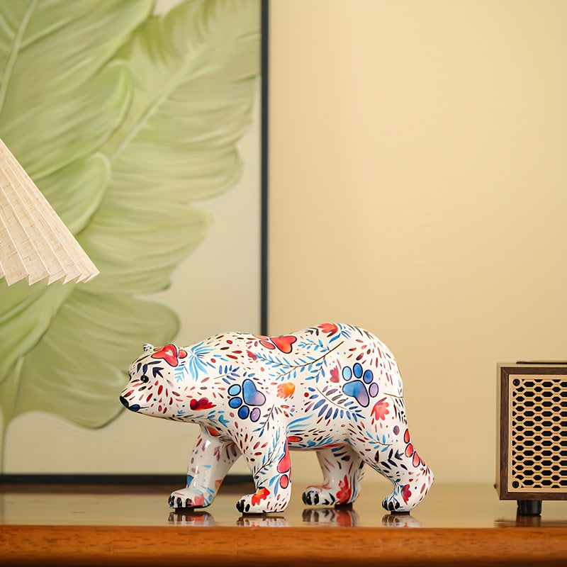 Tnessential Stylish Graffiti Bear Sculpture 3D Decor