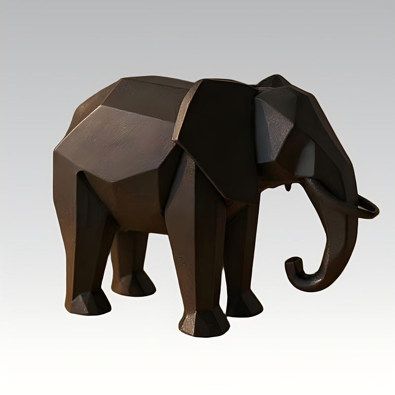 Tnessential Printed Modern Minimalist Style Low-poly Elephant 3D Decor