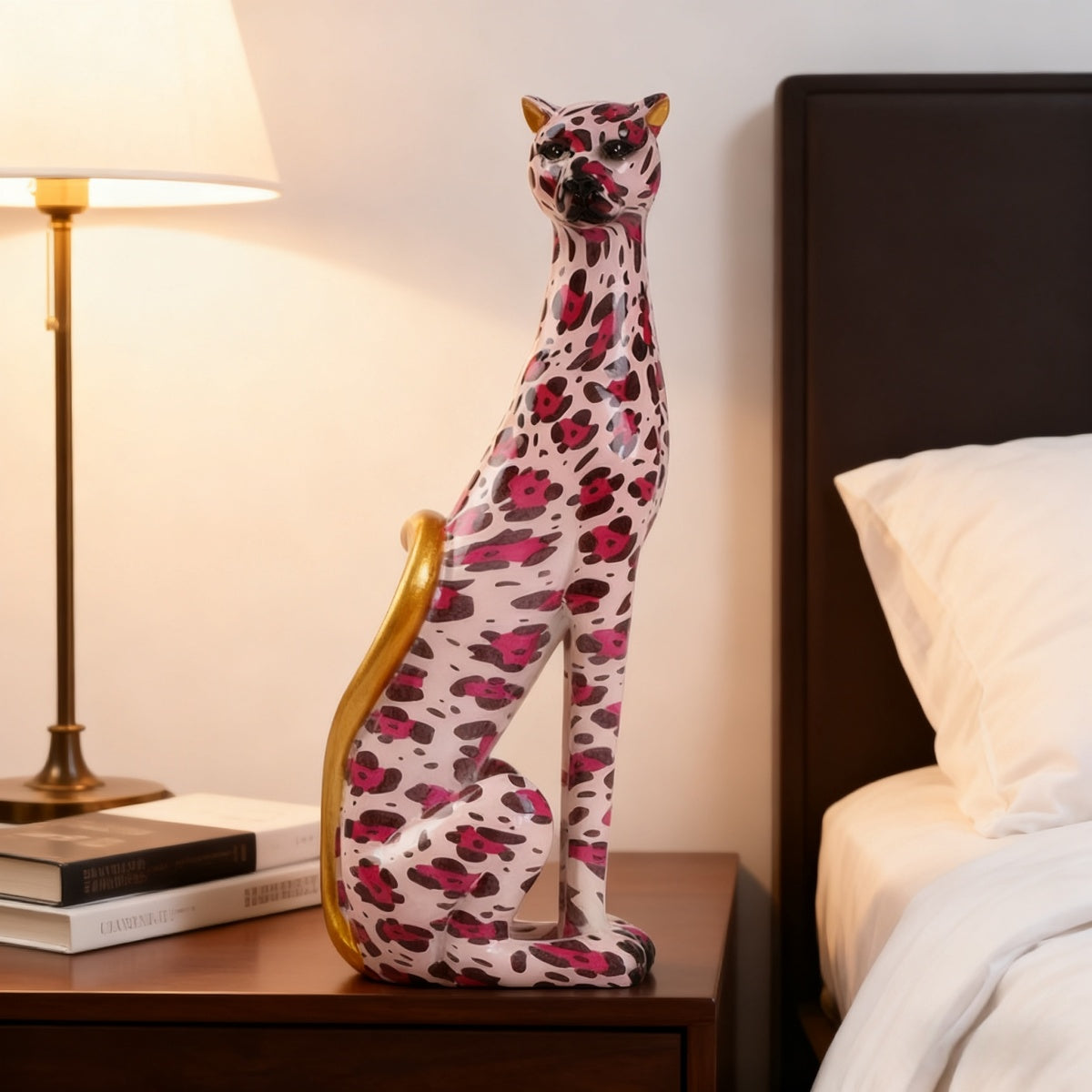 Tnessential Resin Leopard Statue Ornament 3D Decor