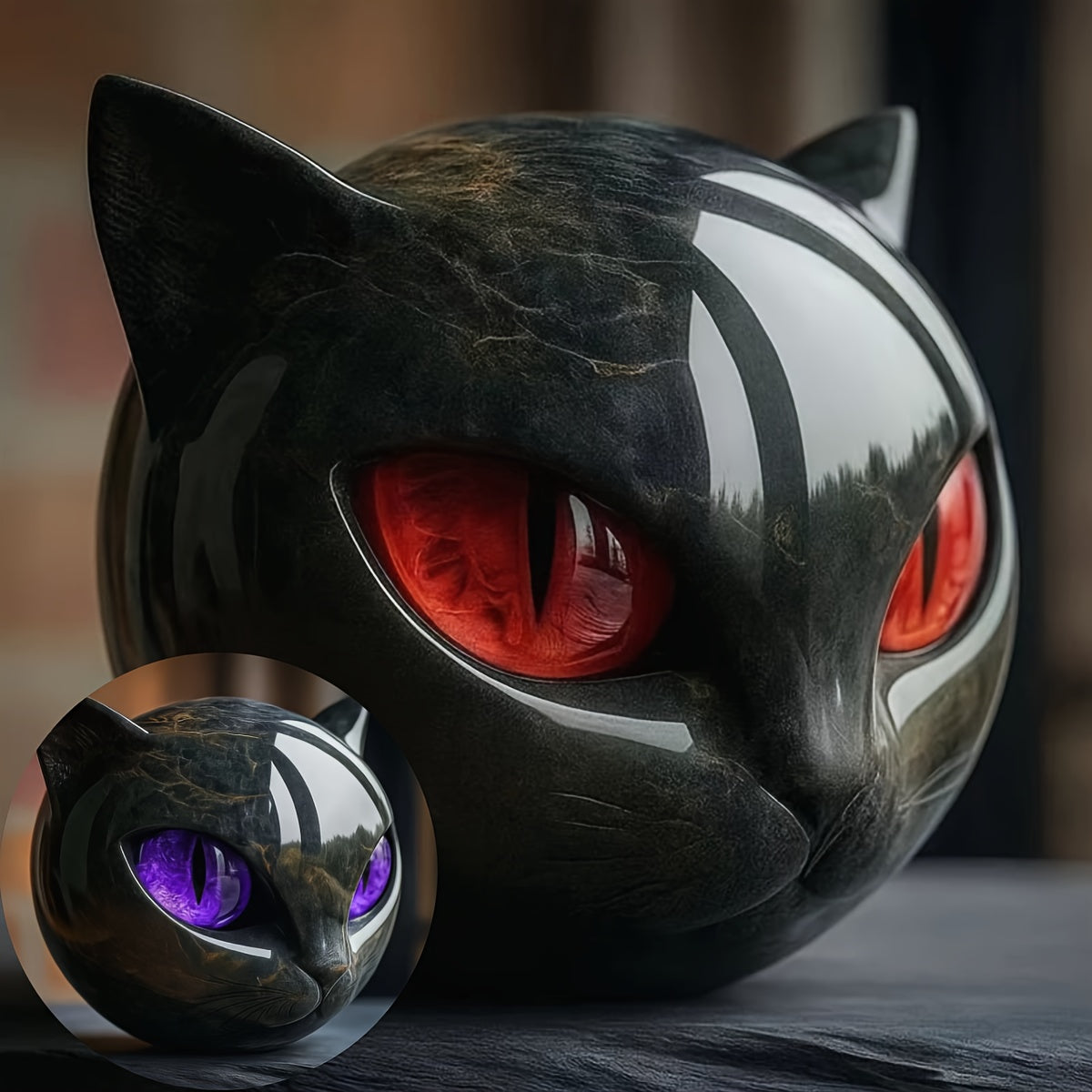 Tnessential Luxury Black Cat Resin 3D Decor