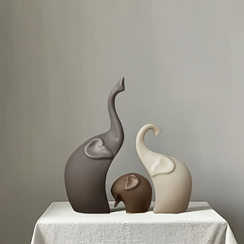 Tnessential Elephant Family Healing Ornaments 3D Decor