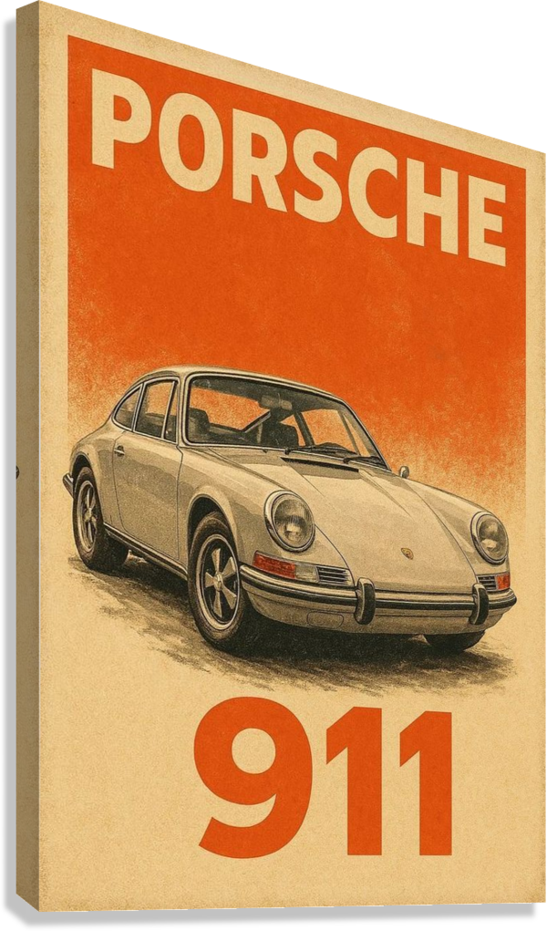PORSCHE 911 ICONIC SPORTS LEGEND CANVAS POSTER