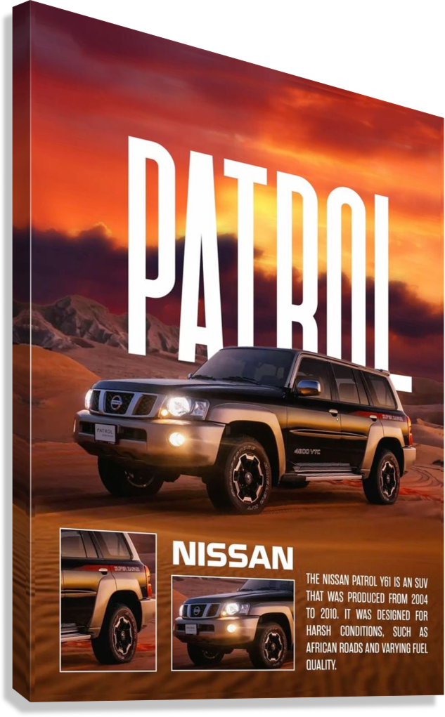 AESTHETIC NISSAN PATROL DESERT LEGEND CANVAS POSTER