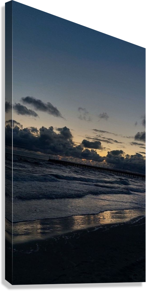 AESTHETIC EVENING BEACH WAVES CANVAS POSTER