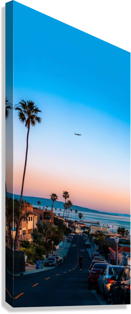 PALM BEACH OCEAN VIEW SUNSET CANVAS POSTER