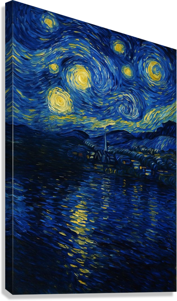 STARRY NIGHT BY VAN GOGH CANVAS POSTER
