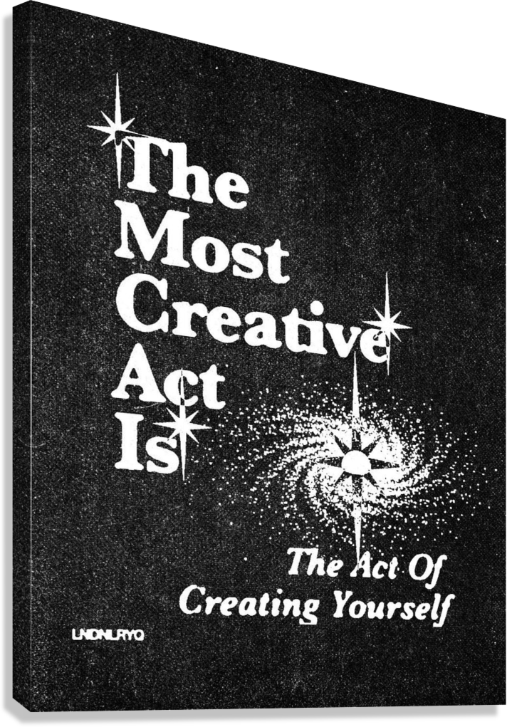 CREATIVE SELF DISCOVERY QUOTE CANVAS POSTER