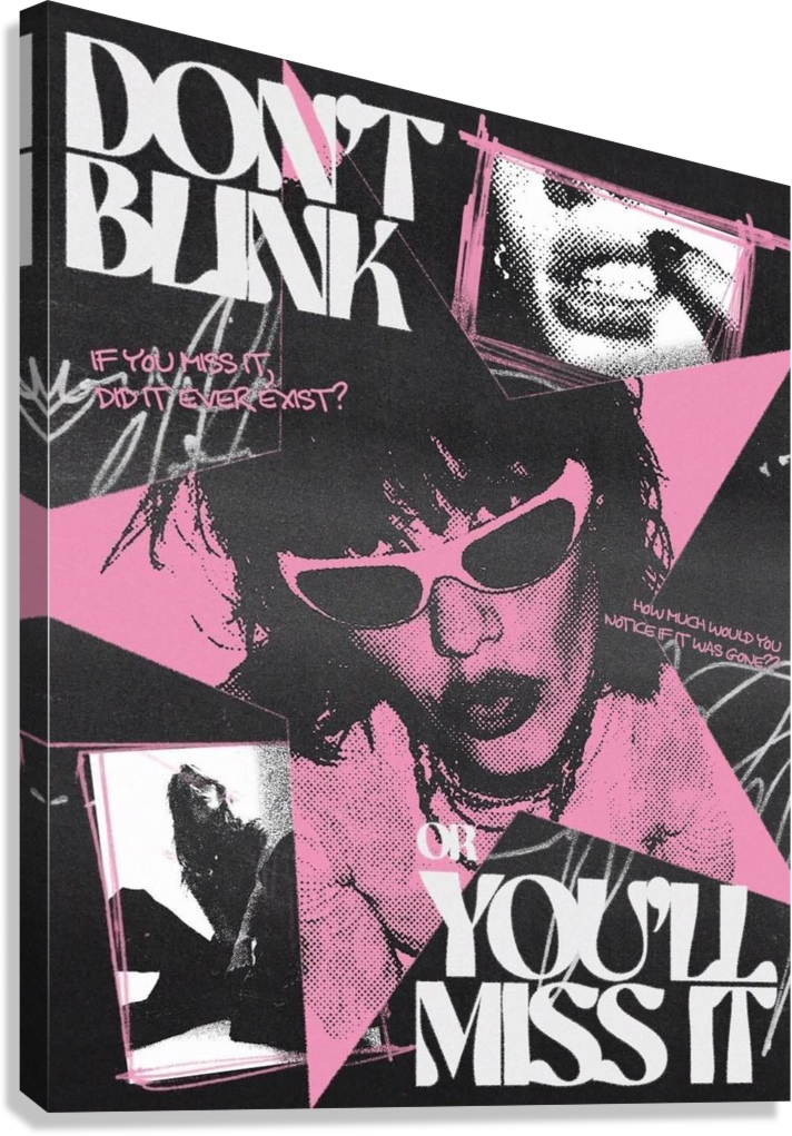 AESTHETIC URBAN PINK CHAOS CANVAS POSTER