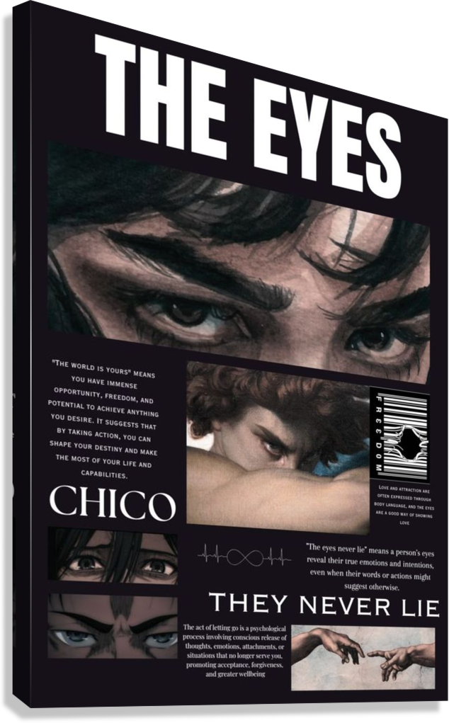 THE EYES NEVER LIE AESTHETIC CANVAS POSTER