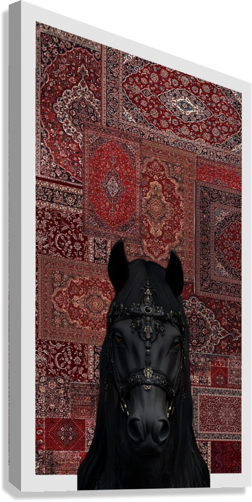 MAJESTIC STALLION PERSIAN AESTHETIC CANVAS POSTER