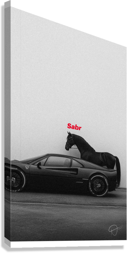 MIDNIGHT STALLION FERRARI AESTHETIC CANVAS POSTER