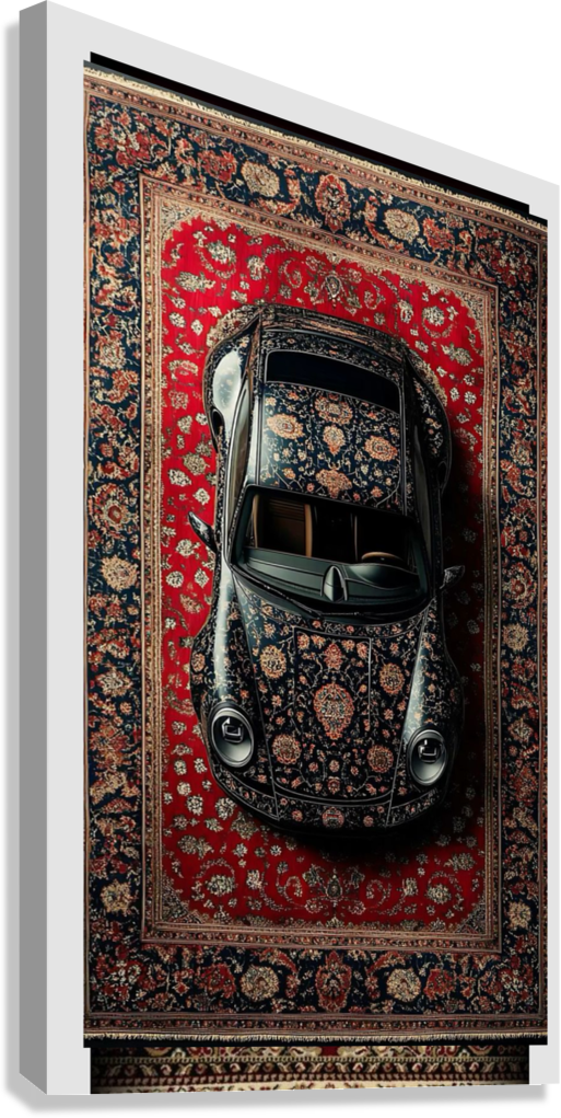 PERSIAN PATTERN PORSCHE LUXURY CANVAS POSTER