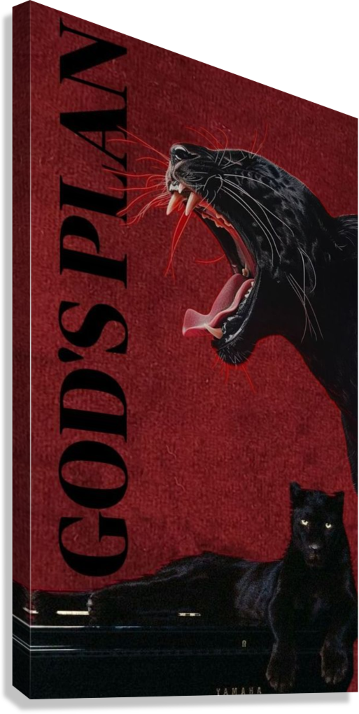 GOD’S PLAN BLACK PANTHER CANVAS POSTER
