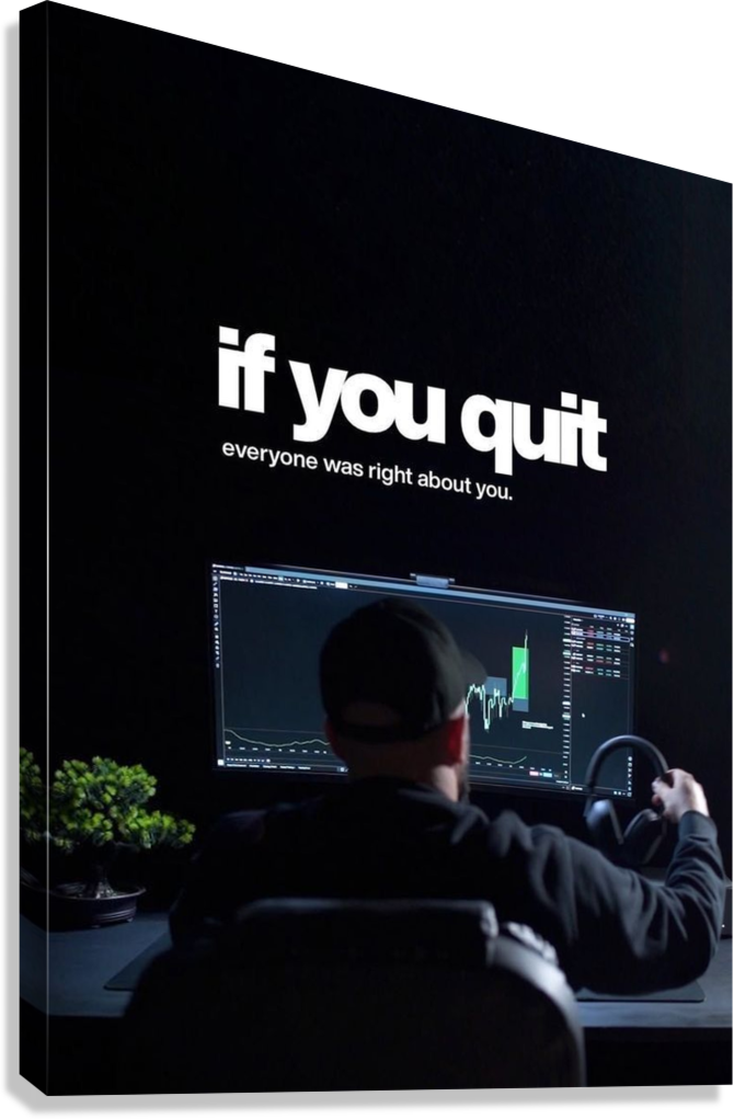 LATE NIGHT HUSTLE TRADING CANVAS POSTER