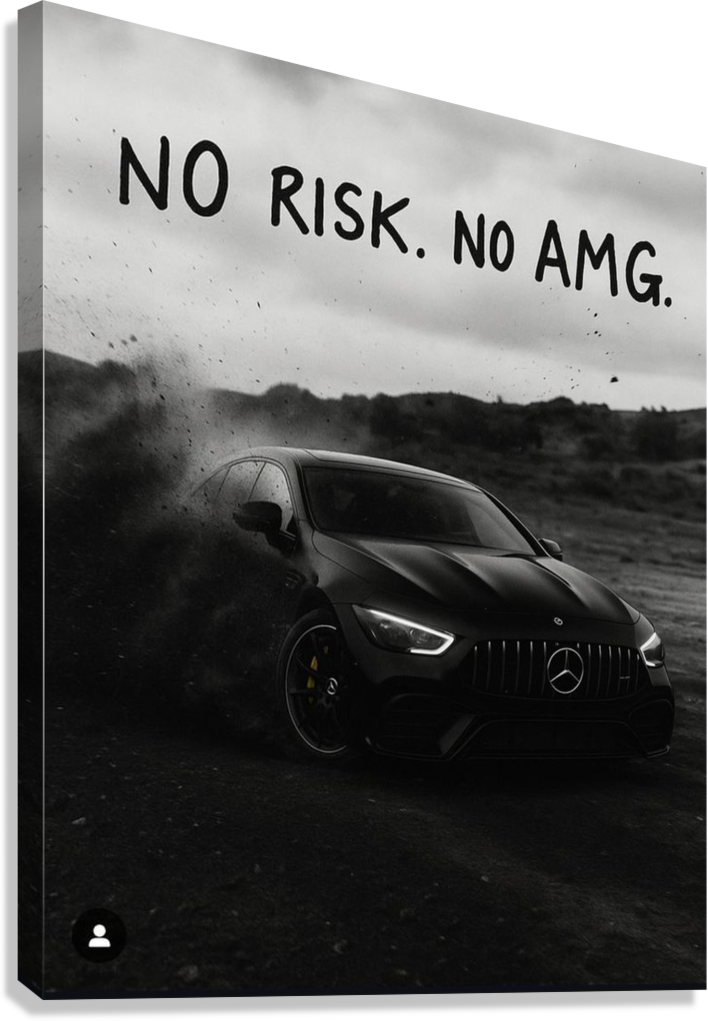 MERCEDES AMG DARK AESTHETIC CANVAS POSTER