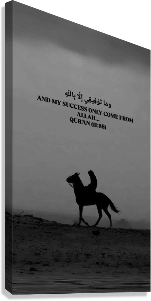 MY SUCCESS IS FROM ALLAH CANVAS POSTER
