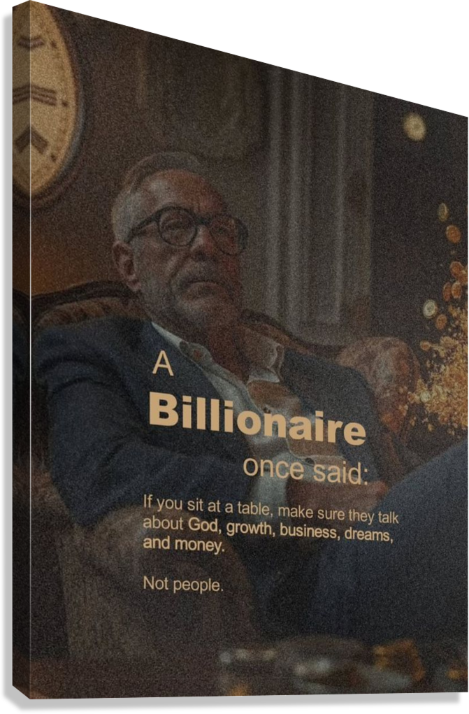 BILLIONAIRE MINDSET TABLE CANVAS POSTER